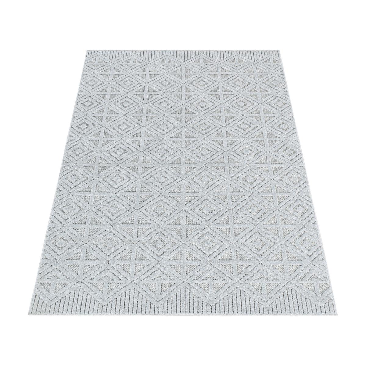 Flachwebeteppich Bahama Grau ca. 140x200cm - Grau, Design, Textil (140/200cm) - Novel