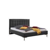 Polsterbett Maurizio Anthrazit ca. 200x200 cm - Anthrazit/Silberfarben, MODERN, Textil/Metall (200/200cm) - Livetastic