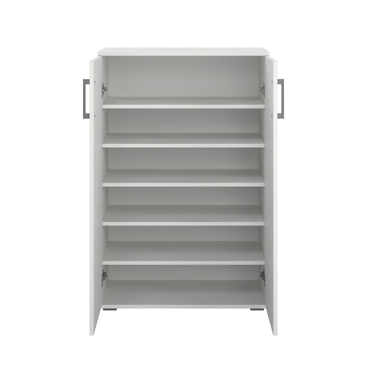 Schuhschrank Jimmy II Weiß - Weiß, KONVENTIONELL, Holzwerkstoff/Kunststoff (70/106/33,4cm) - Mömax