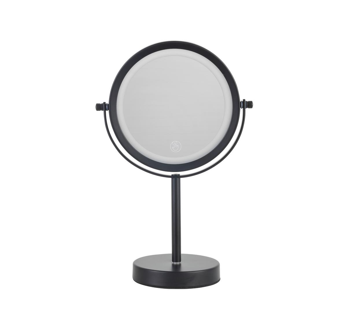 Ogledalo Z Osvetlitvijo Mirri 1-Ext- - črna, Moderno, kovina/steklo (21/32/21cm) - Mömax