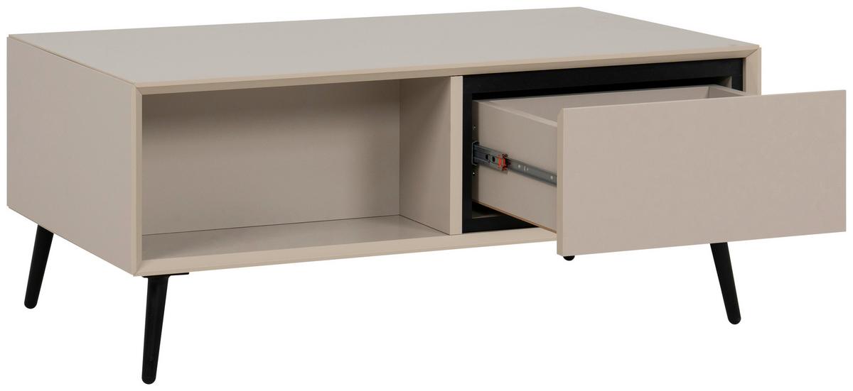 STOLIK KAWOWY ARONA - czarny/kolor piaskowy, Konventionell, materiał drewnopochodny/tworzywo sztuczne (94/40/50cm) - Livetastic
