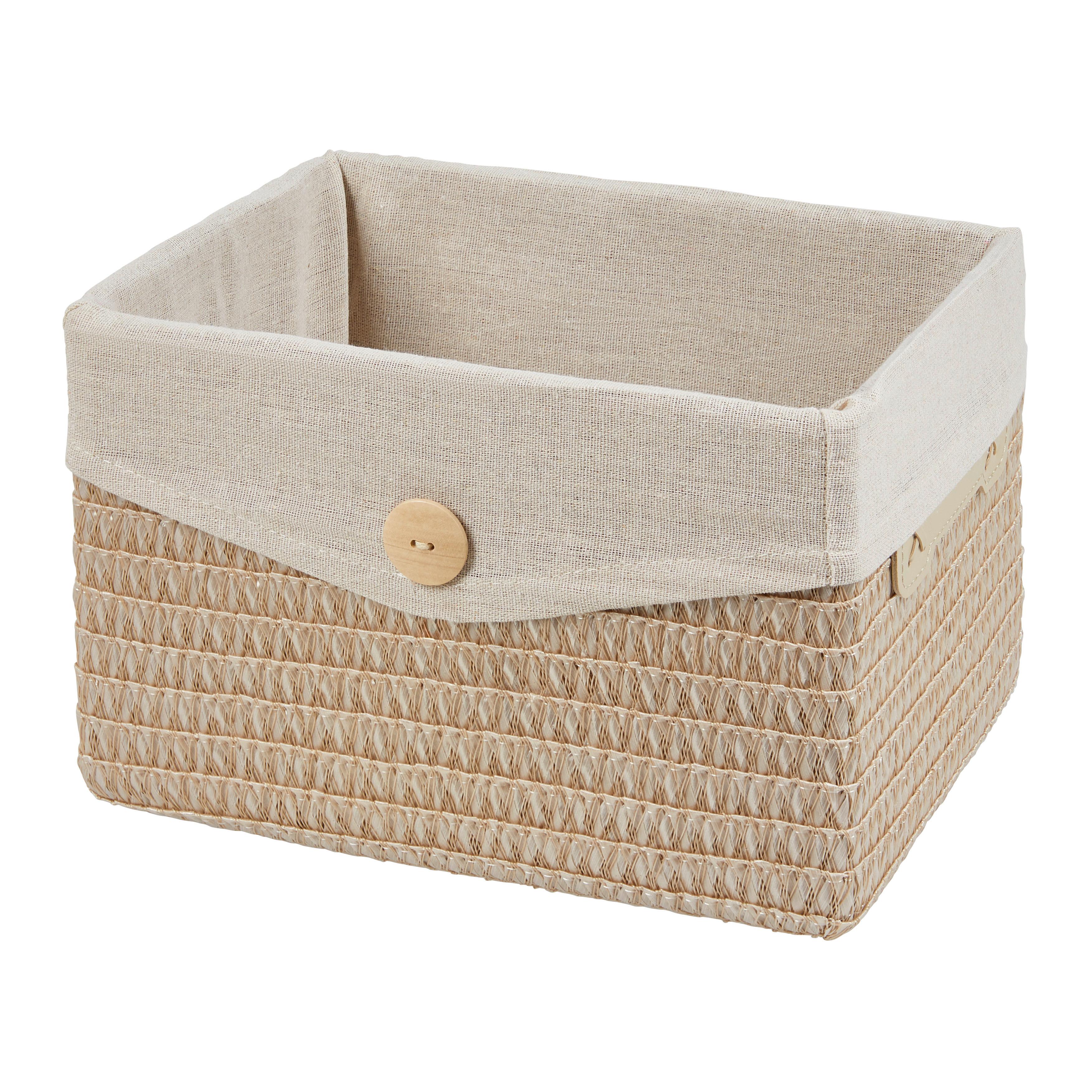 HYLLKORG DENISE - beige, Romantik / Lanthus, textil/plast (29/17/21cm) - Mömax
