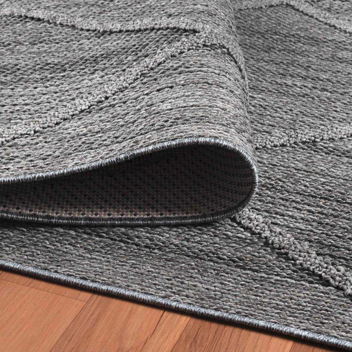 Outdoorteppich Patara Grau ca. 80x150cm - Grau, Design, Textil (80/150cm) - Novel