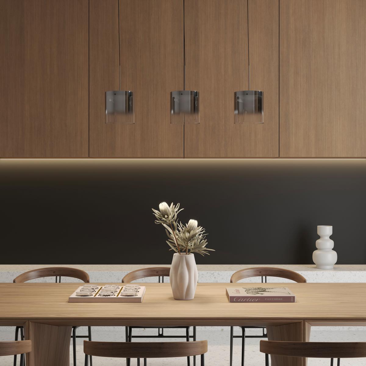 LAMPA WISZĄCA LED BAIA *DK* - czarny, Design, metal/szkło (100/20/180cm) - Dieter Knoll