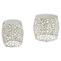 Set Miz Wohnling - srebrne barve, Design, kovina (46/46/42cm) - MID.YOU