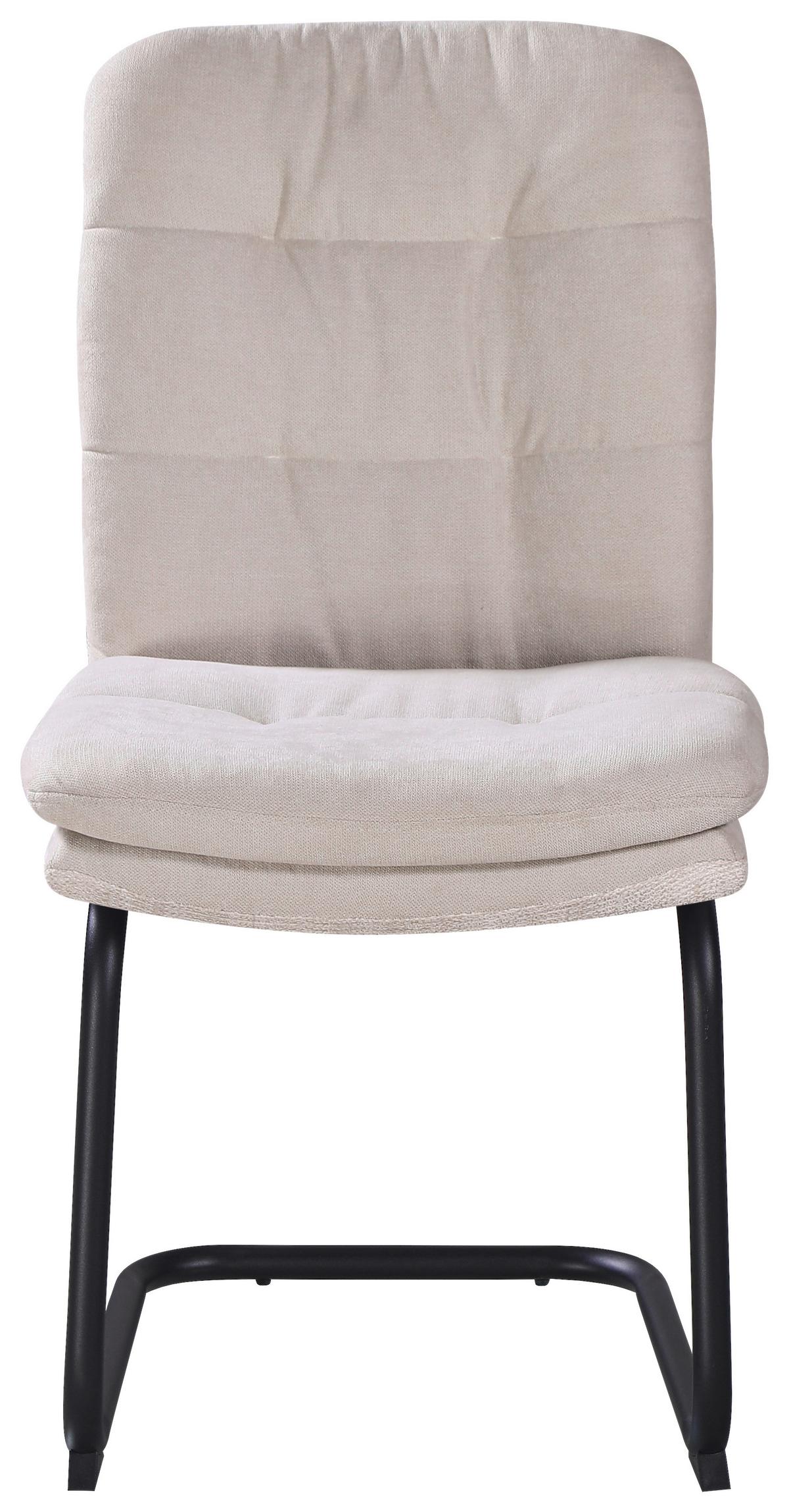 Stuhl Nova Beige - Beige/Schwarz, MODERN, Textil/Metall (48/91/66cm) - Premium Living