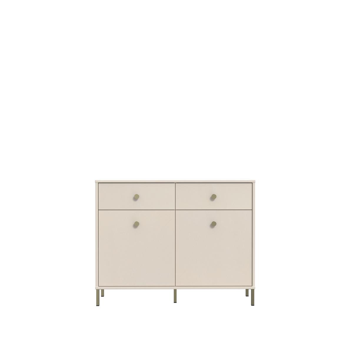 Komoda Salvatrice - boje pijeska/zlatne boje, Moderno, drvni materijal/metal (113,7/89,6/41,5cm) - Modern Living