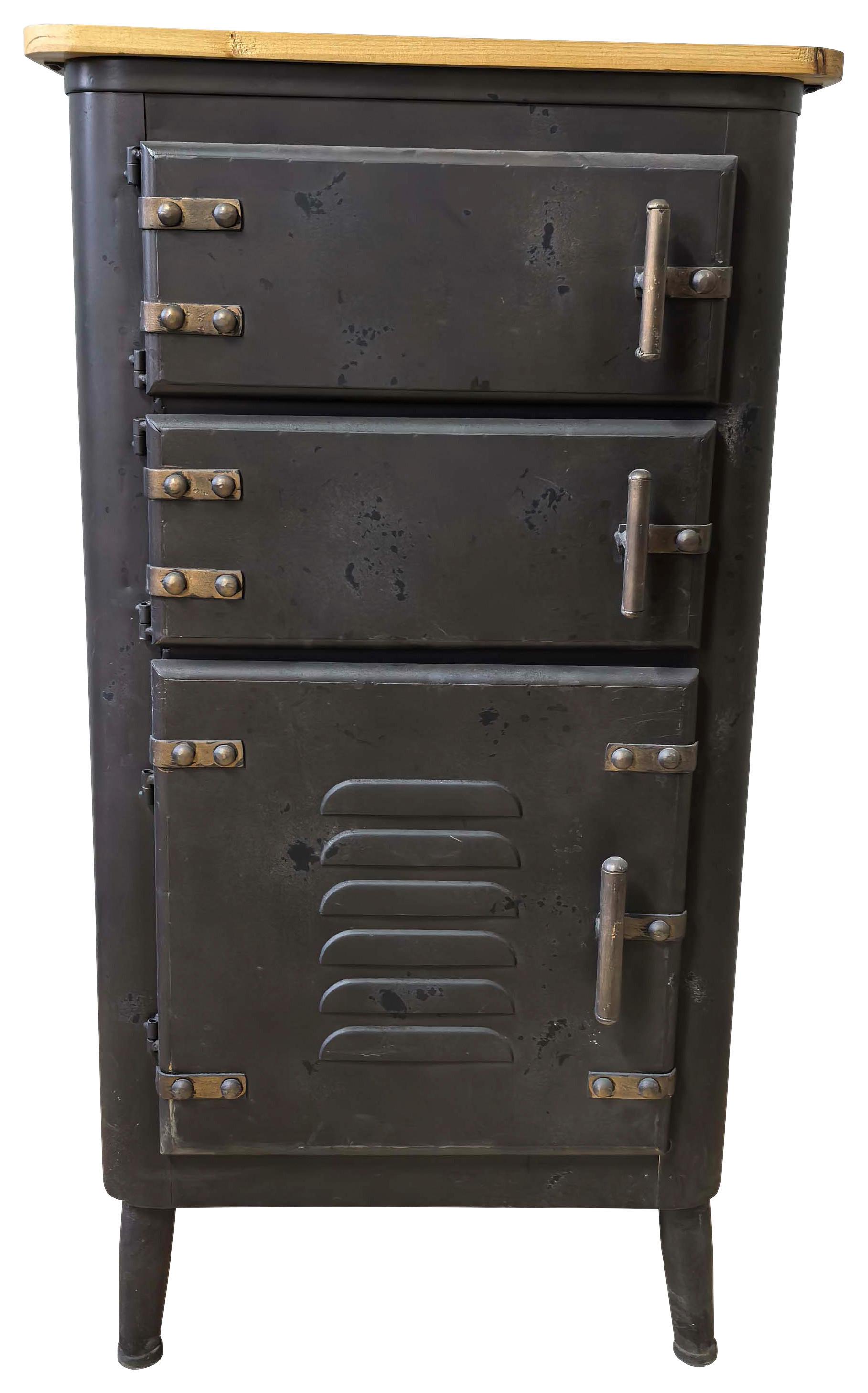 Comodă RONJA - maro/auriu, Lifestyle, lemn/metal (49/90,5/37cm) - Premium Living