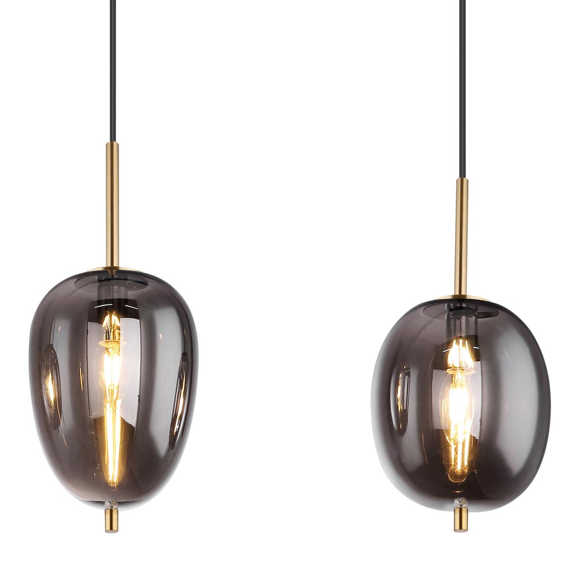 Függőlámpa 15345-4mm - sárgaréz, Design, Üveg/fém (110/18,5/120cm) - Globo
