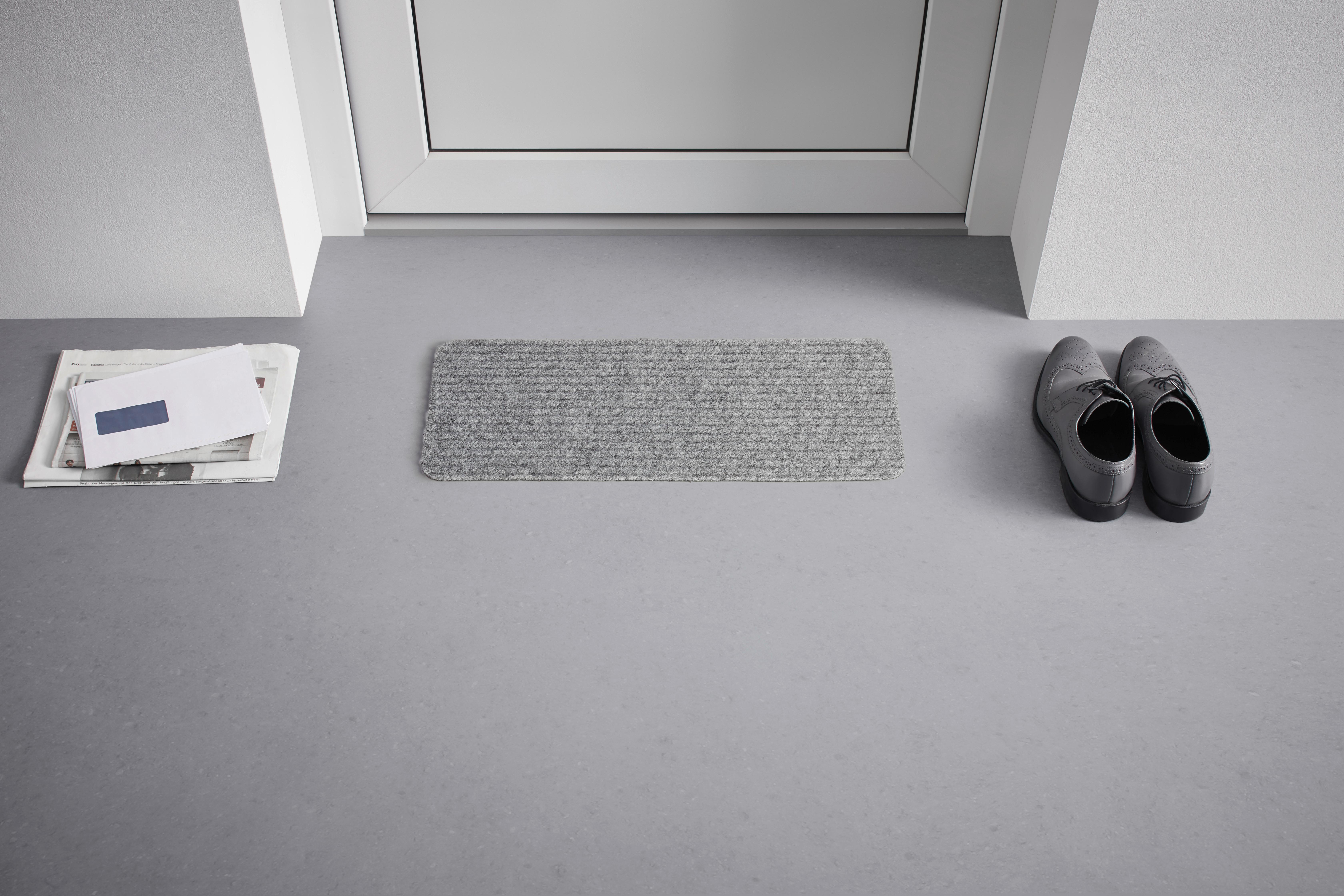 Fussmatte Mona in Grau ca. 25x60cm - Grau, Konventionell, Kunststoff (25/60cm) - Modern Living