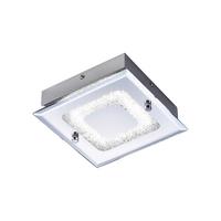 LED-Wandleuchte 11570-17 max. 1,6 Watt - Chromfarben, KONVENTIONELL, Glas/Metall (18/18/5,8cm)