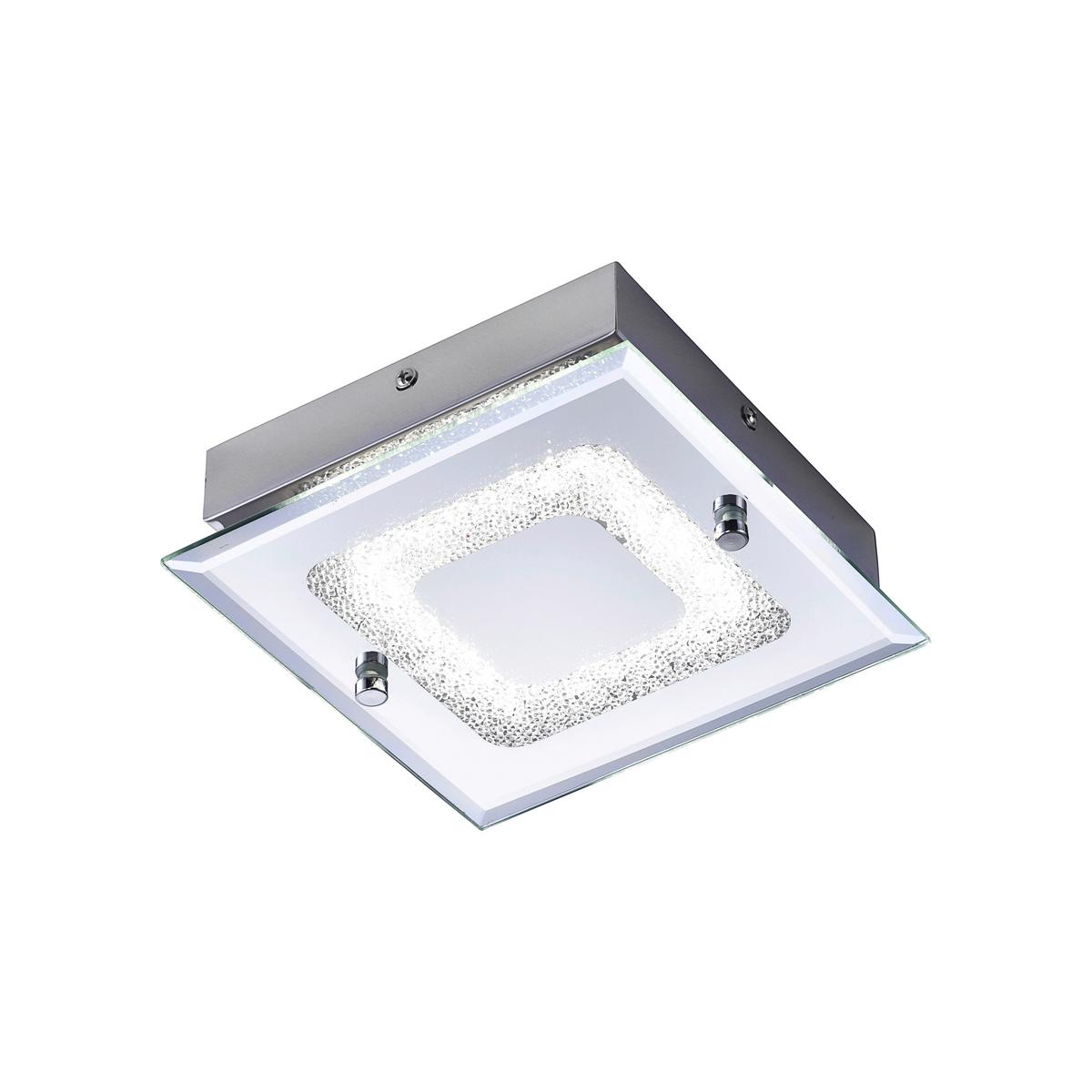 LED-Wandleuchte 11570-17 max. 1,6 Watt - Chromfarben, KONVENTIONELL, Glas/Metall (18/18/5,8cm)