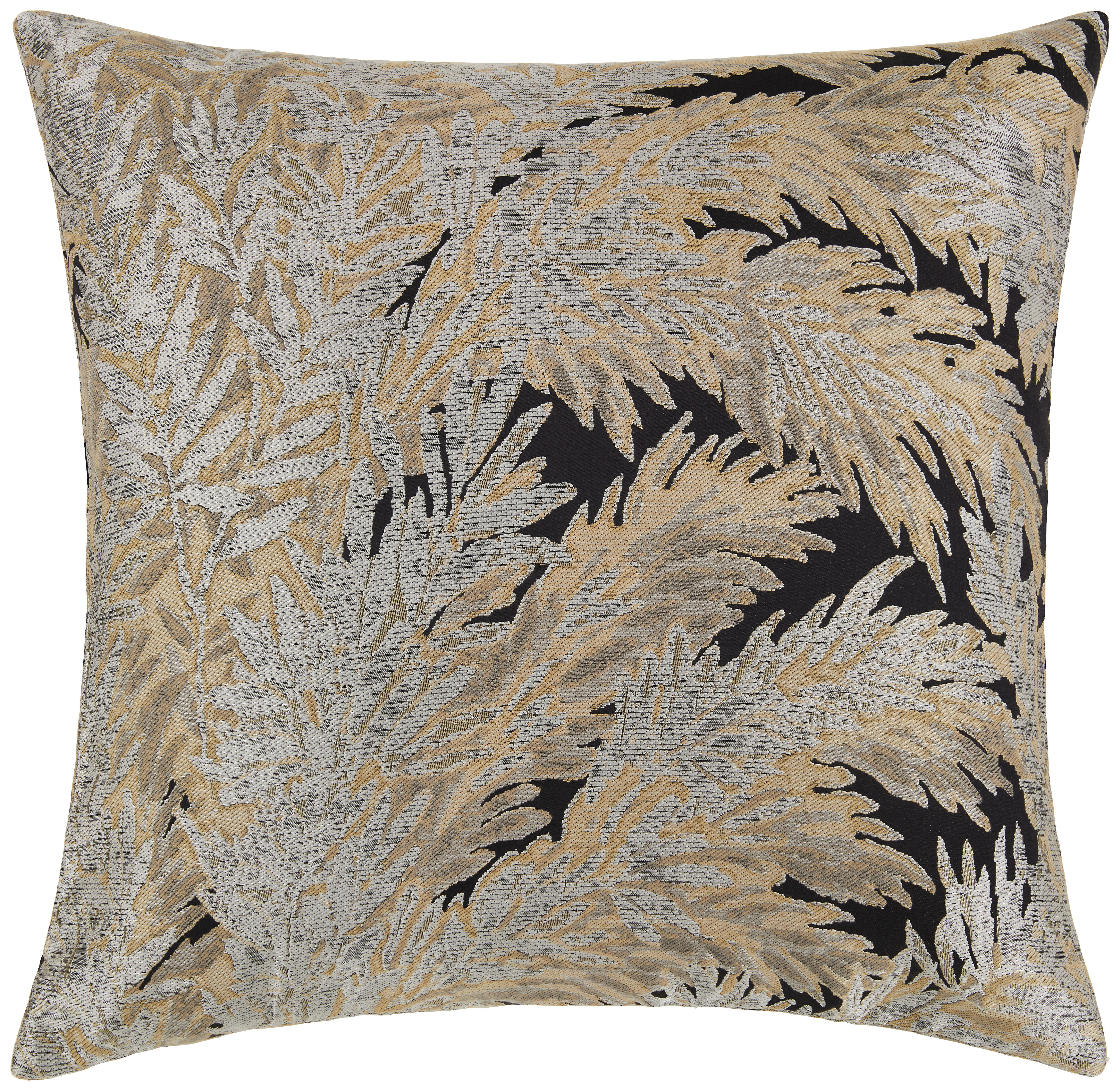 Párnahuzat Ornament - aranyszínű/antracit, Basics, textil (50/50cm) - Premium Living