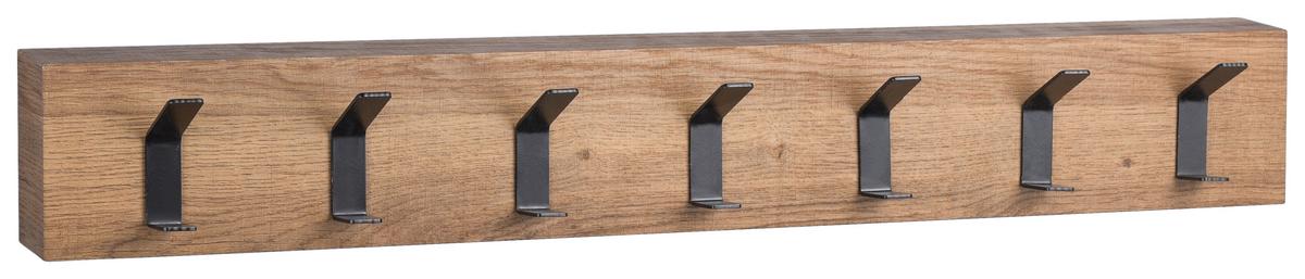 PANEL DO PRZEDPOKOJU LIMA 2 - kolor dębowy/czarny, Basics, materiał drewnopochodny/metal (70/10/5cm)