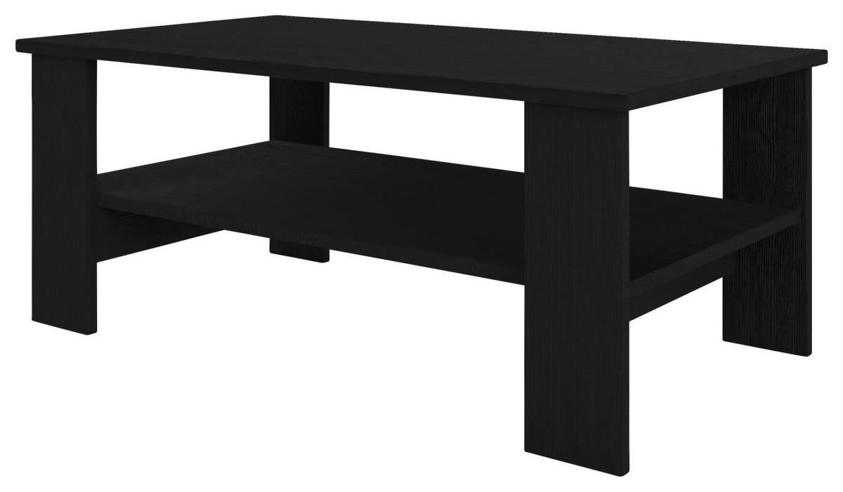 Dohányzóasztal Fekete Alpino - tölgyfa színű/fekete, Konventionell, faalapú anyag (100/40.6/55cm)