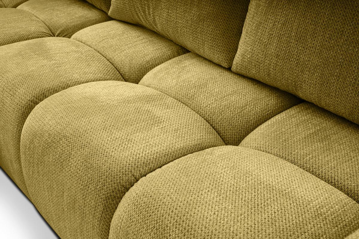 Kutna Garnitura Genova - maslinasto zelena/crna, Basics, tekstil/metal (299/74-90/173cm) - Modern Living