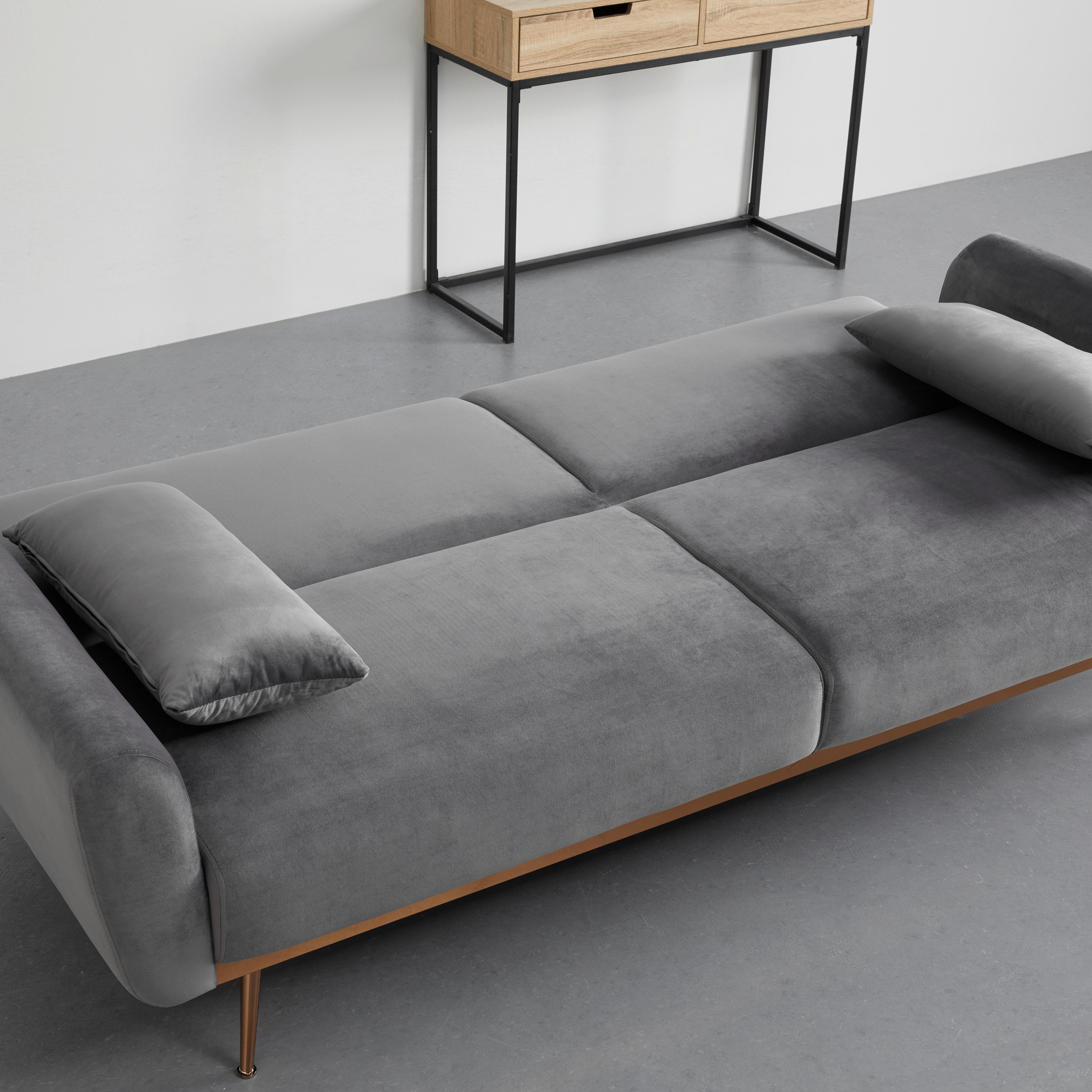 Kanapéágy Guilia - szürke, Modern, textil/fa (211/85/83cm) - Bessagi Home