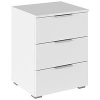 Nachtkästchen Mars 3L Weiß - Alufarben/Weiß, KONVENTIONELL, Holzwerkstoff/Kunststoff (47/62/42cm) - Mömax