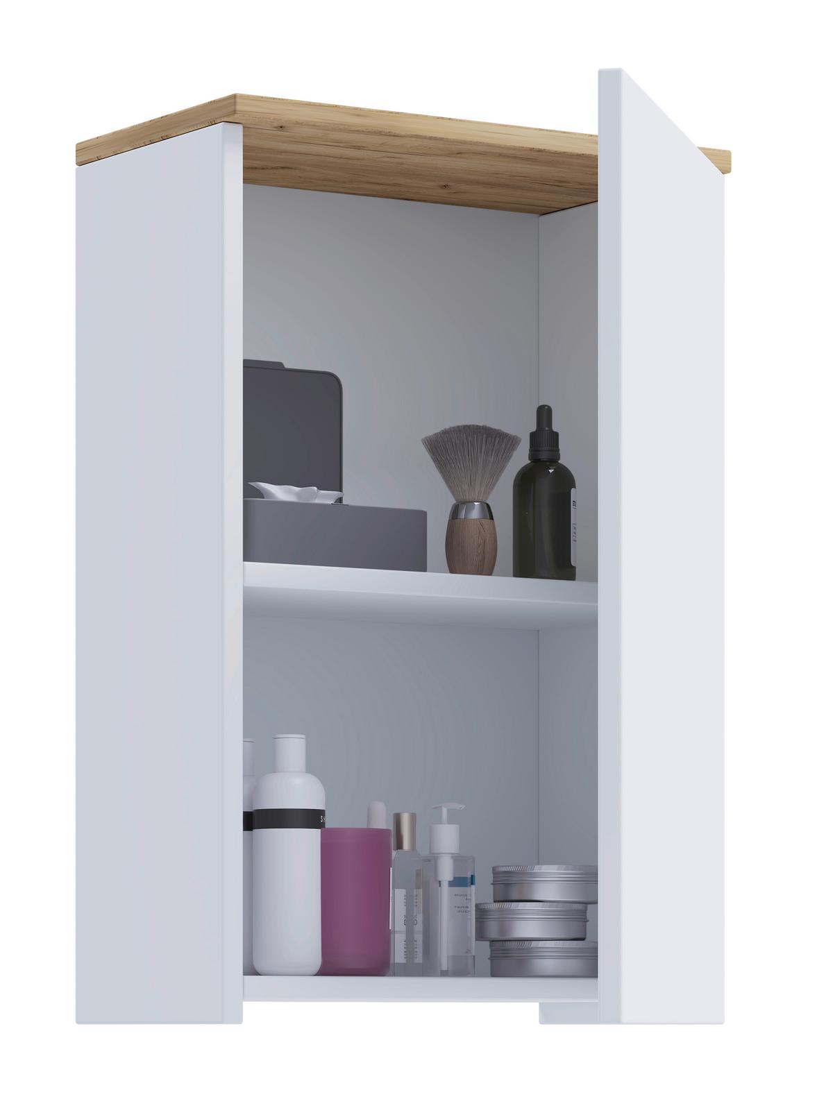 Hängeschrank Cosila - Honigeiche/Weiss, Trend, Holzwerkstoff (40/59/22cm) - MID.YOU