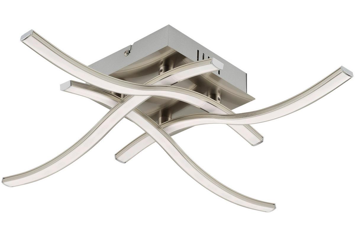 LAMPA SUFITOWA LED MANHATTAN II  *SBN* - kolor niklowy, Konventionell, tworzywo sztuczne/metal (47,5/47,5/9,5cm) - Novel