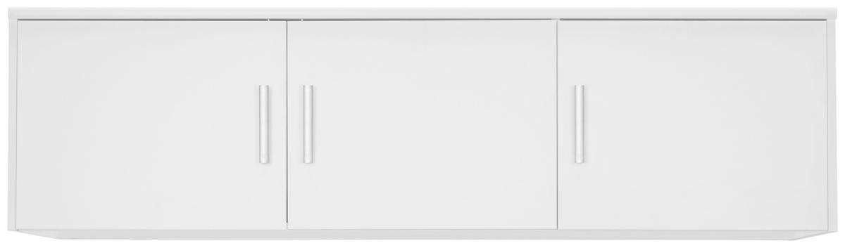 NADSTAWKA NA SZAFĘ EASY - kolor srebrny/biały, Basics, materiał drewnopochodny/tworzywo sztuczne (157/43/54cm) - Xora