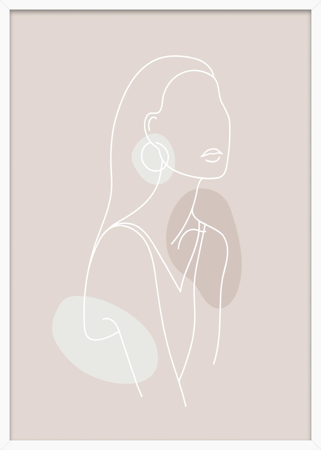 Bild Image ca. 50x70cm - Rosa/Weiß, Holzwerkstoff/Papier (50/70cm) - Modern Living