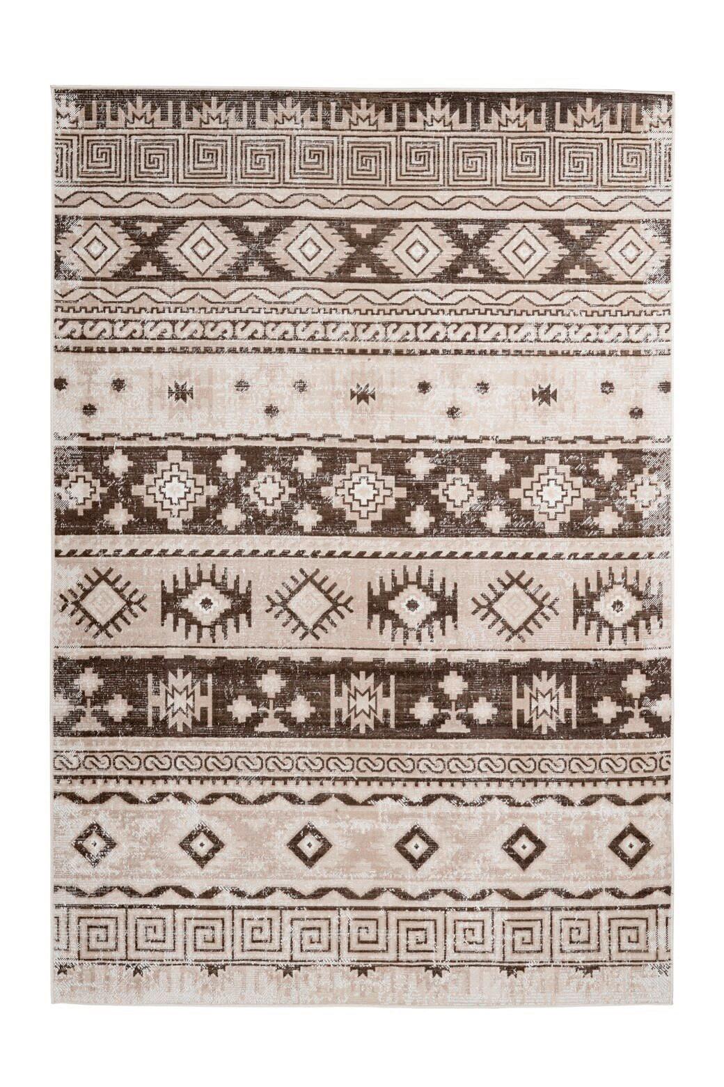 Flachwebeteppich Ariya 325 Taupe 200cm X 290cm - Taupe, Design, Textil (200/290cm) - Kayoom