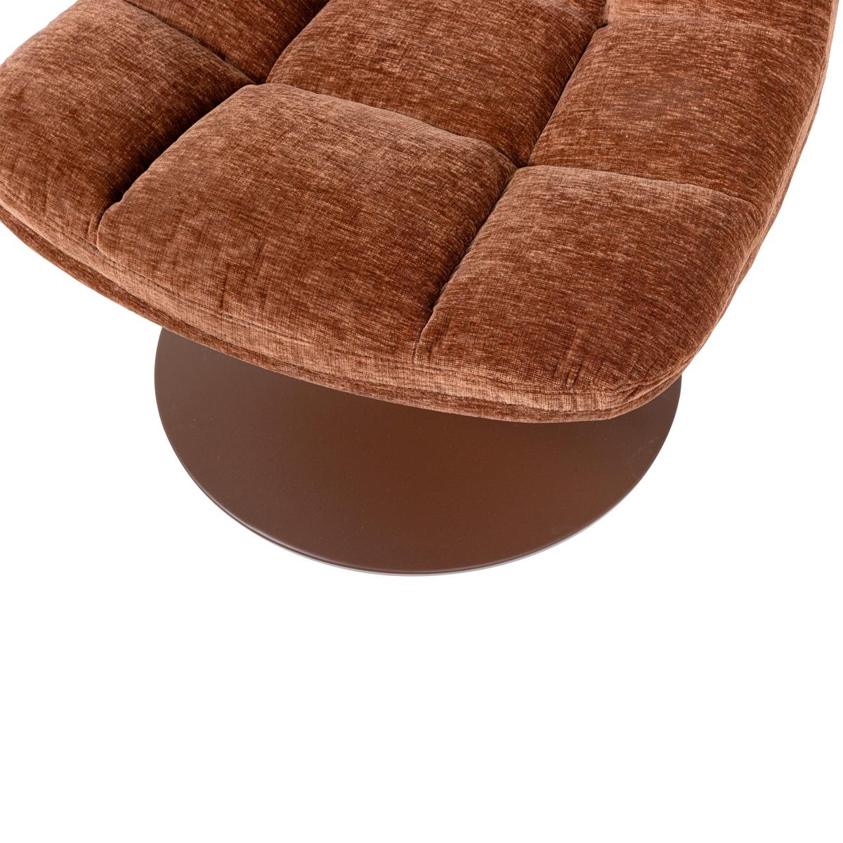 SESSEL Elvi Rostfarben B: 73cm - Rostfarben/Braun, Design, Textil/Metall (73/81/84cm) - Livetastic