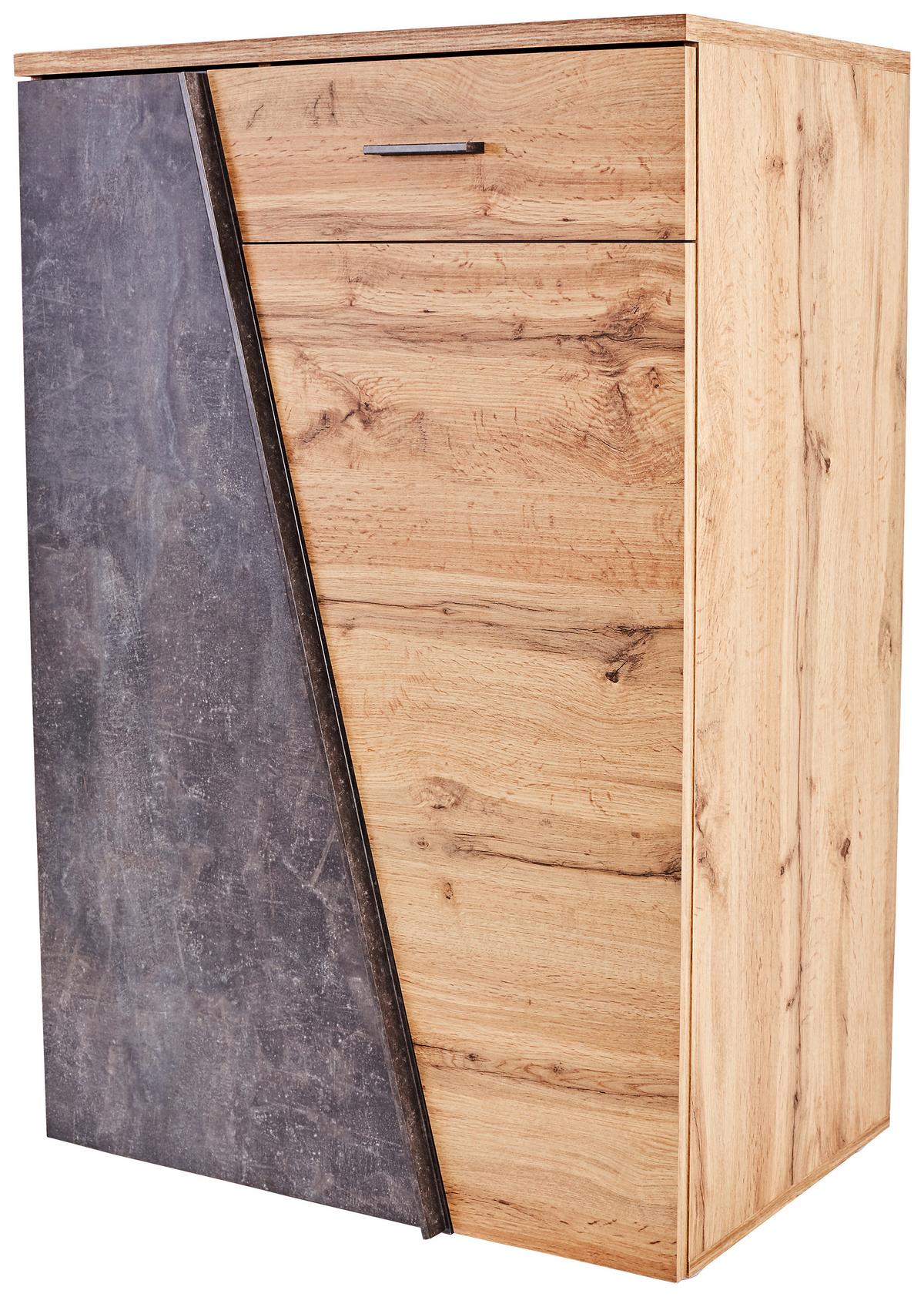 Komoda Venedig - barve kroma/siva, Moderno, umetna masa/leseni material (80/110/40cm) - Mömax