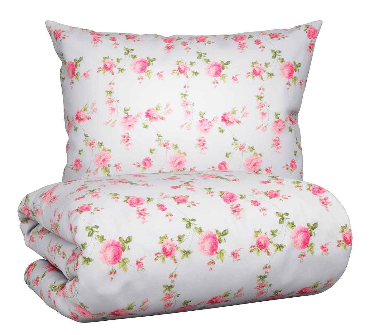 Ágyneműhuzat-garnitúra Flora - fehér, Romantik / Landhaus, textil (140/200cm) - Modern Living