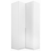 Kutni Ormar Za Odjeću Alabama - bijela/svijetlo siva, Moderno, drvni materijal (100/229/102cm) - Modern Living