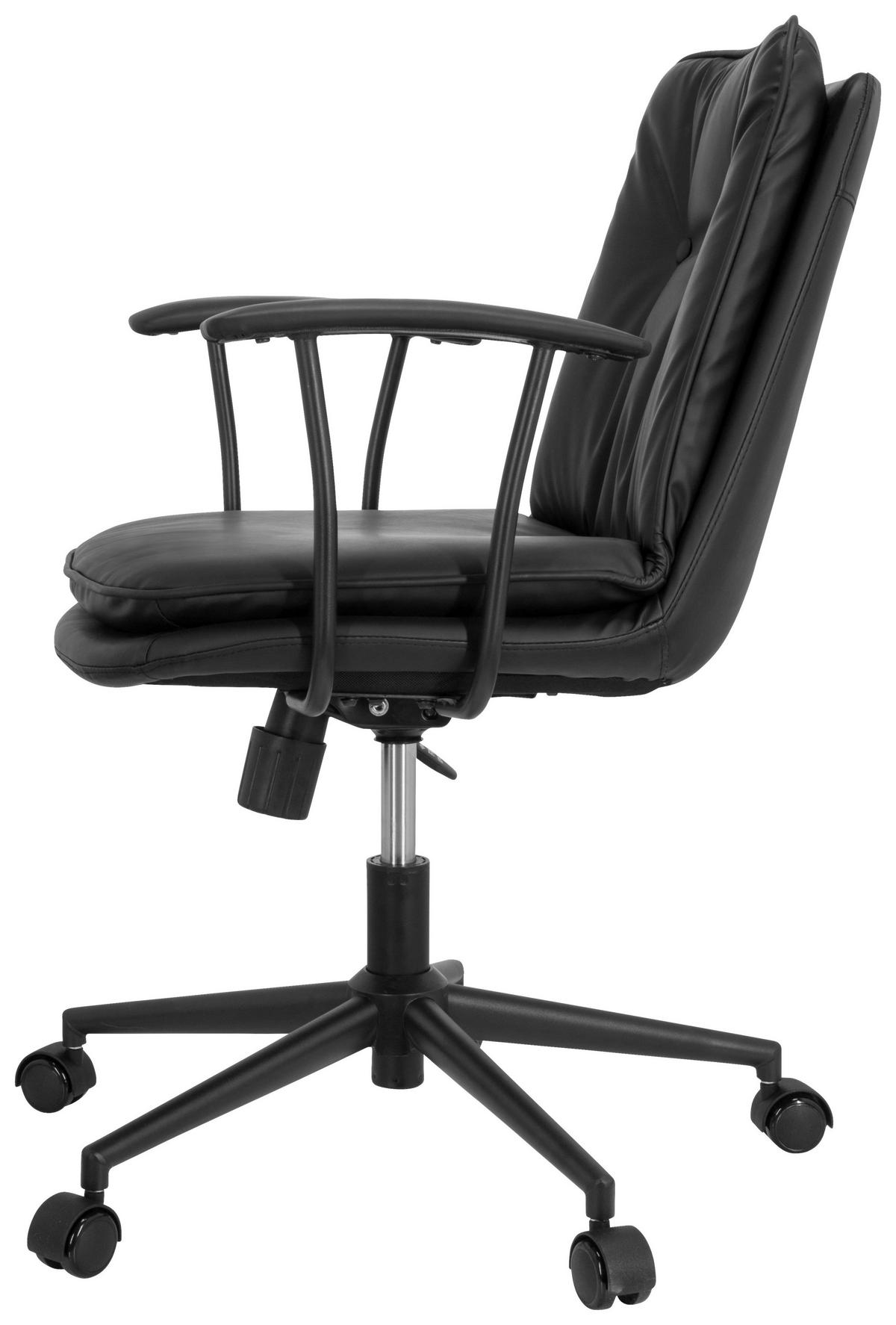 Pisarniški Stol Smallo, Črna - črna, Basics, kovina/umetna masa (59/84/59cm) - MID.YOU