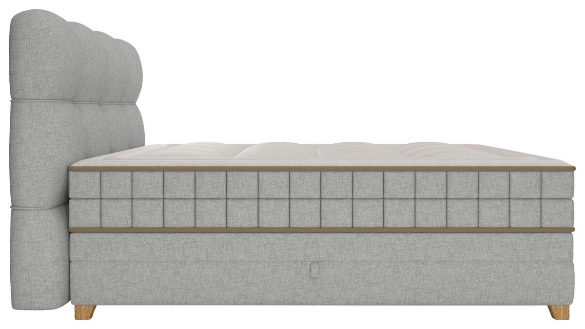 Boxspringbett Bianco Taupe ca. 180x200cm - Taupe, Konventionell, Holz/Holzwerkstoff (180/200cm) - Premium Living