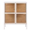 VITRINSKÅP AMY -EXKLUSIV- - beige/ekfärgad, Modern, metall/trämaterial (80/93,5/35cm) - Mömax