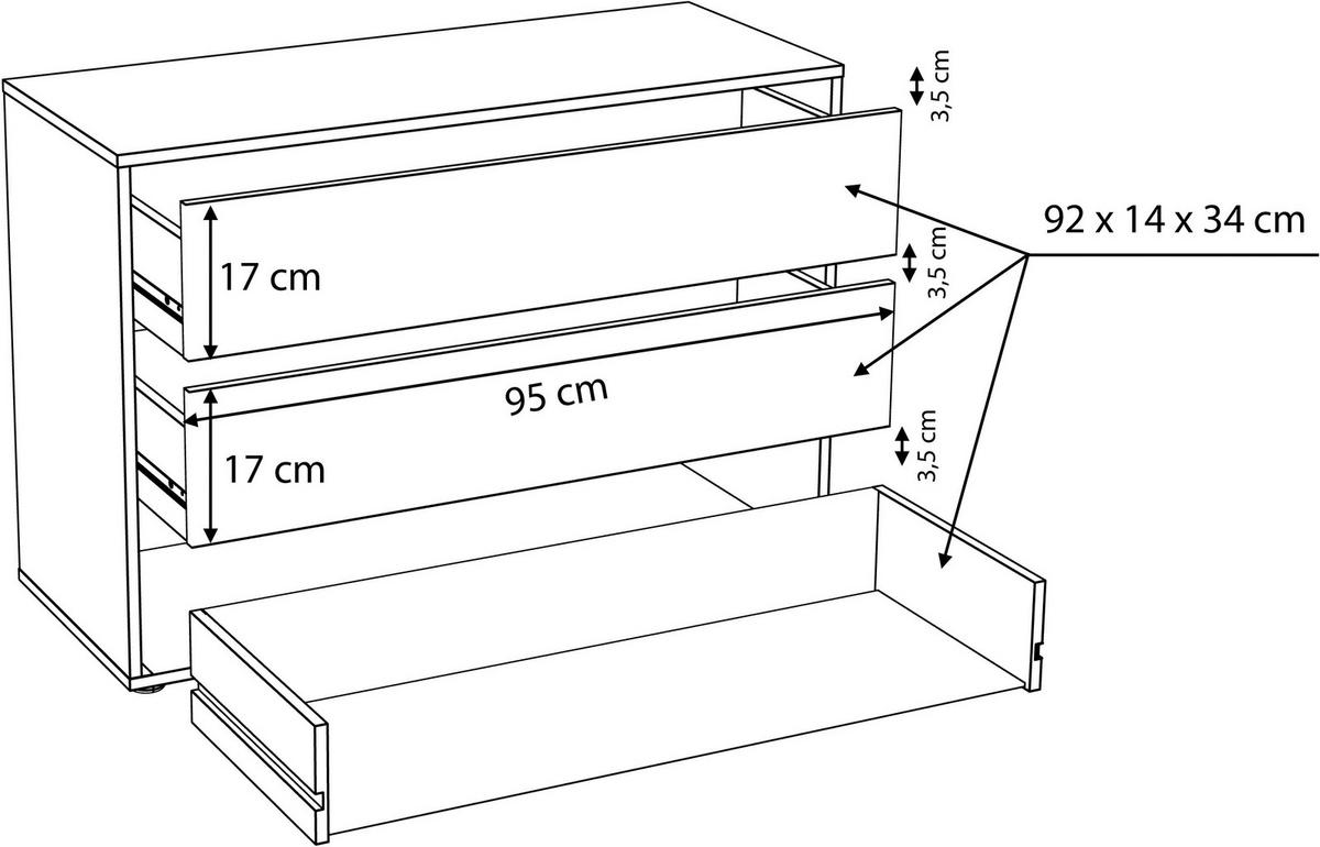 Schubkasteneinsatz Zubehör in Grau - Grau, Lifestyle, Holzwerkstoff/Kunststoff (98,7/70,6/39,6cm) - Mömax
