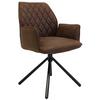 Armlehnstuhl Donny ca. 58x92 cm Braun - Dunkelbraun/Schwarz, LIFESTYLE, Textil/Metall (58/92/52cm) - MID.YOU