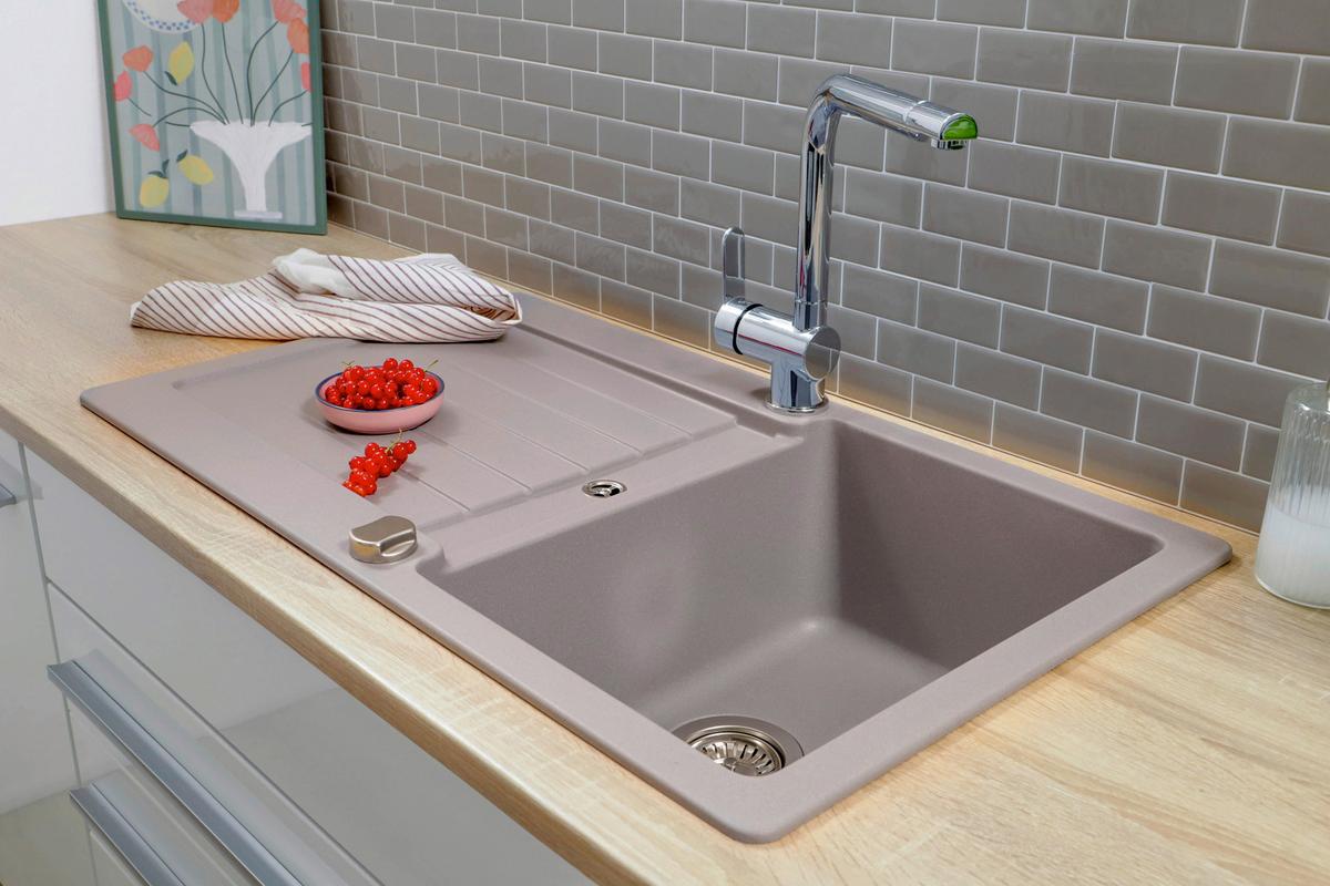 Pomivalno Korito Austin, 86x50cm - siva, Design, kamen (86/21/50cm) - Respekta