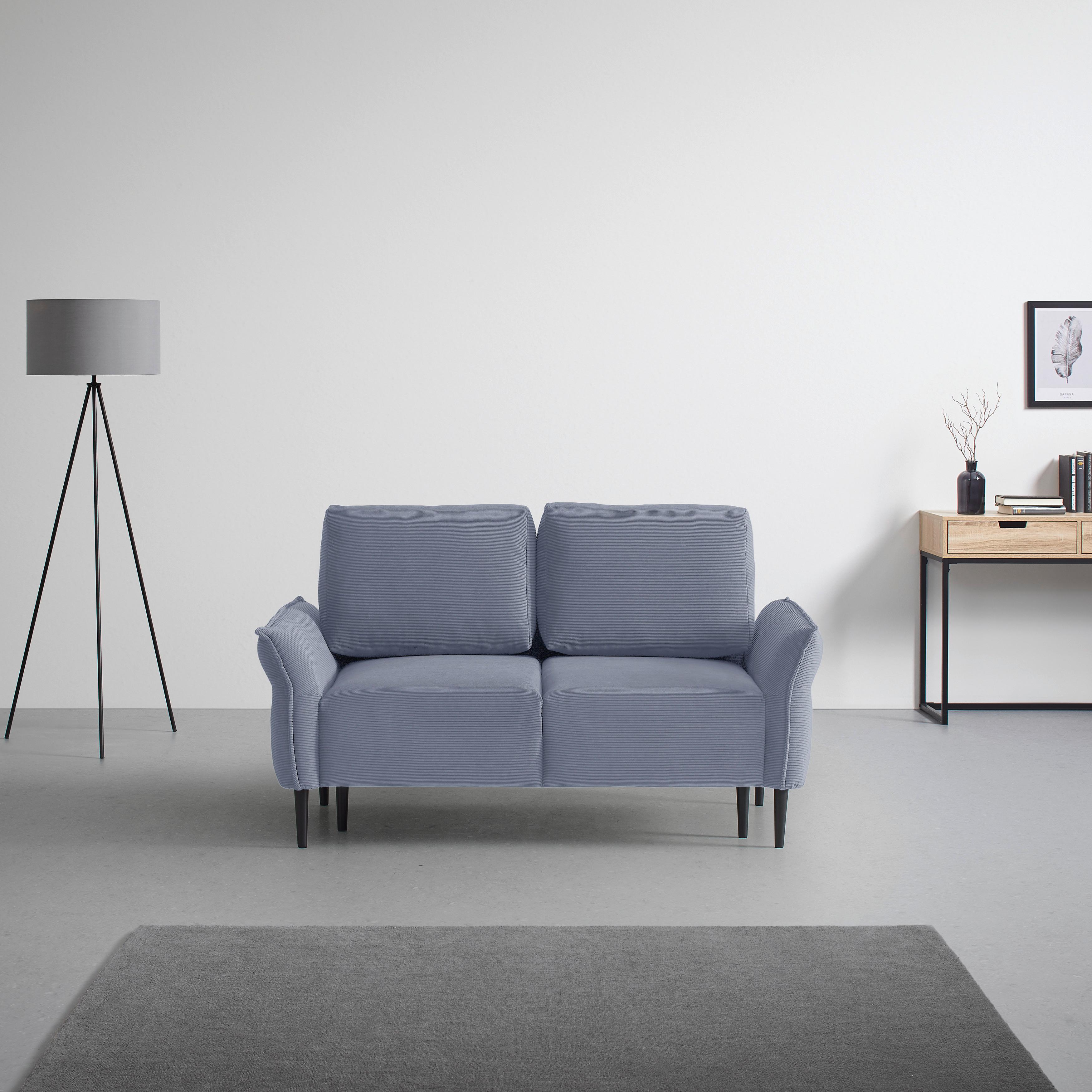 2-Sitzer-Sofa Custom Dunkelgrün - Dunkelgrün/Blaugrau, MODERN, Holz/Textil (150/85/92cm) - Mömax
