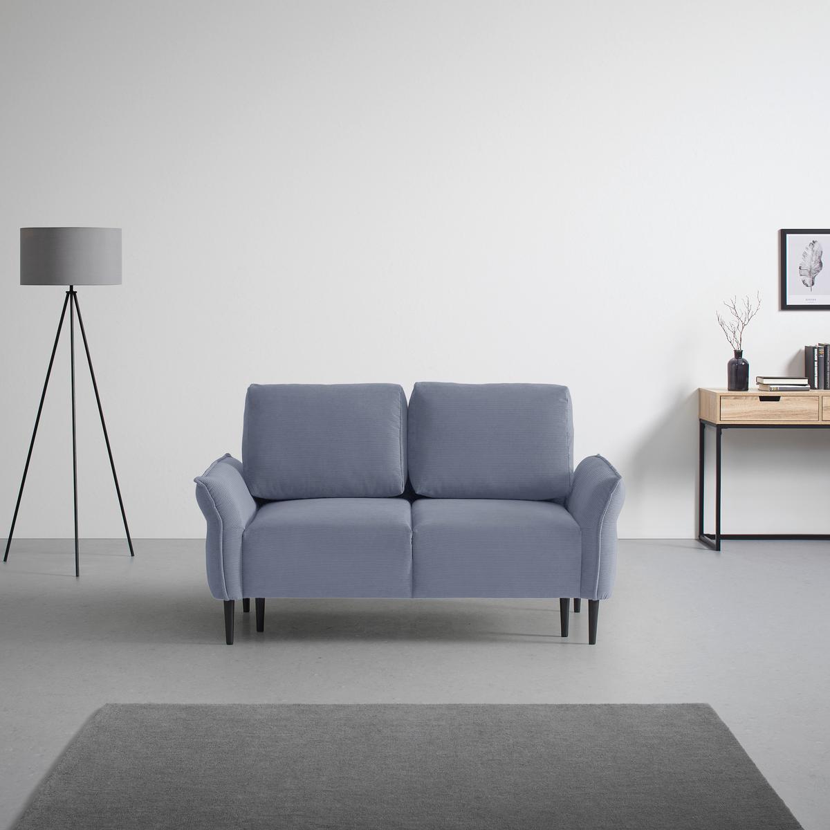 2-Sitzer-Sofa Custom Dunkelgrün - Dunkelgrün/Blaugrau, MODERN, Holz/Textil (150/85/92cm) - Mömax