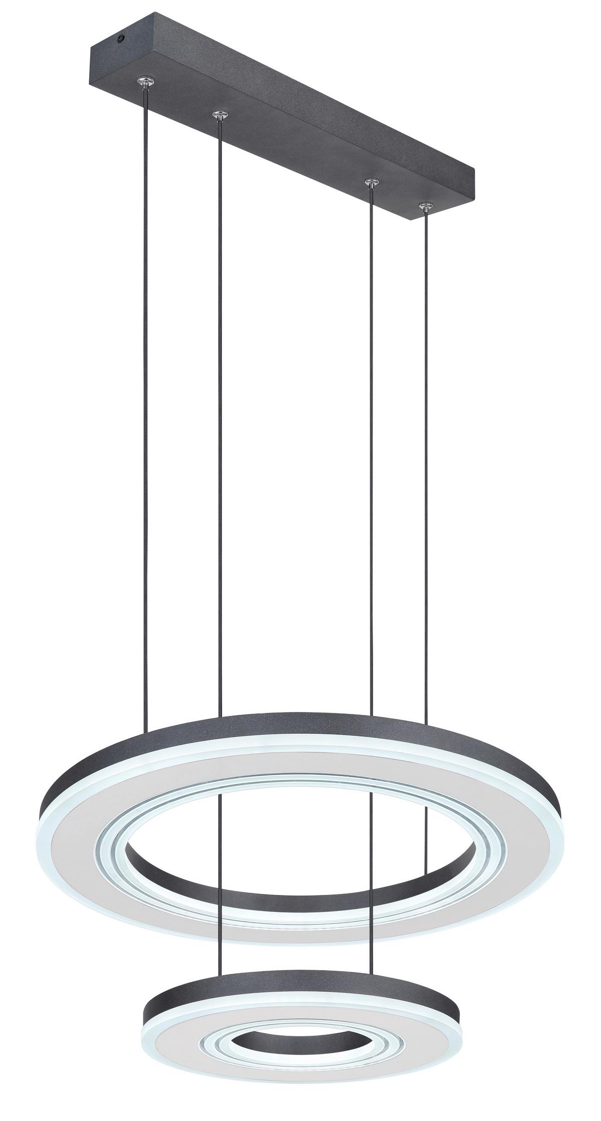 LED Függőlámpa 67191-50 Blasius - fekete/opál, Design, műanyag/fém (50/120cm)
