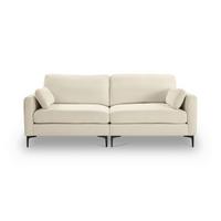 3,5-Sitzer-Sofa Venti Creme - Creme/Schwarz, Basics, Holz/Textil (225/92/97cm) - MID.YOU