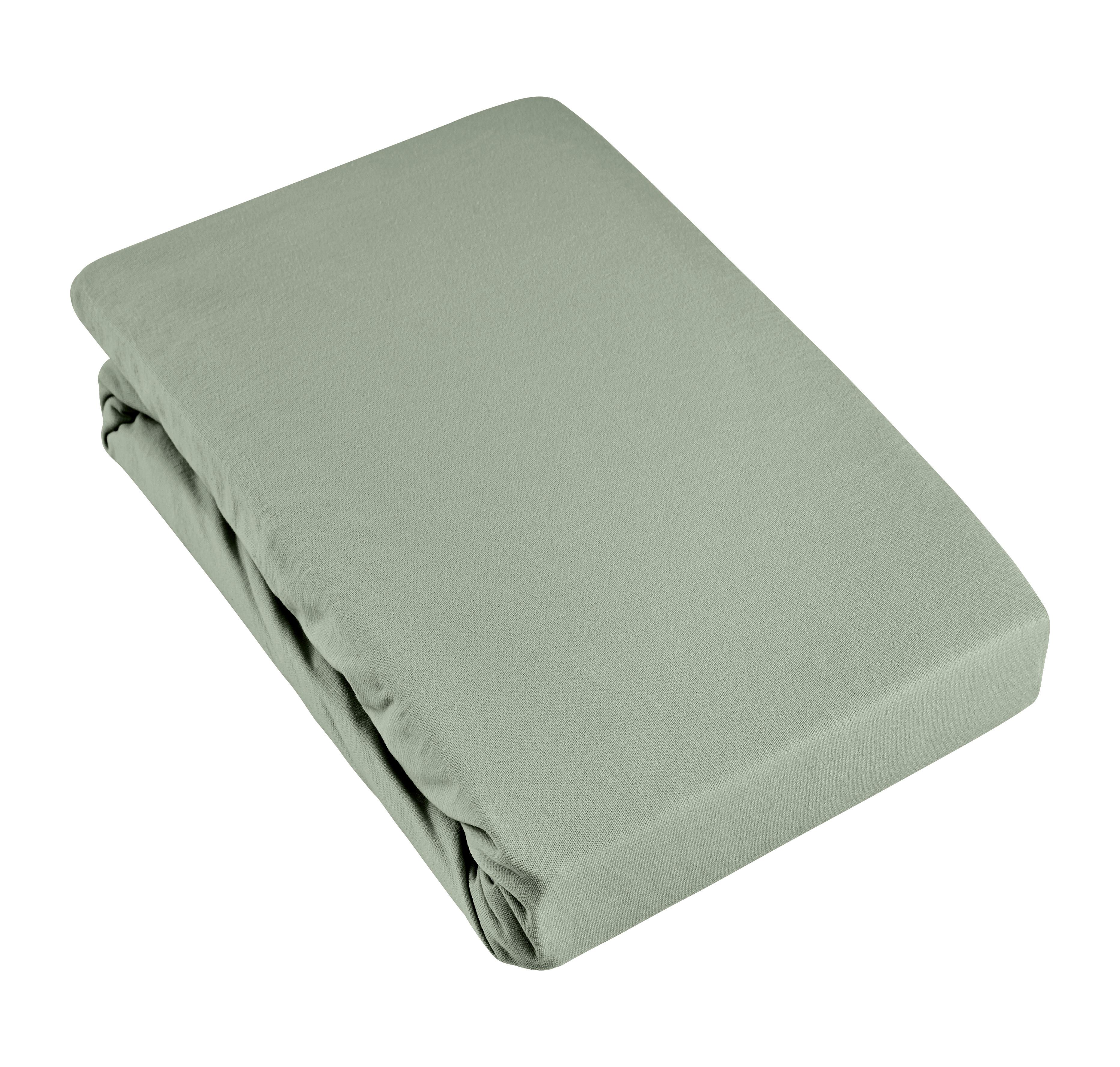 Cearșaf cu elastic Alma cca. 90x200cm - verde, Konventionell, textil (90/200cm) - Mömax