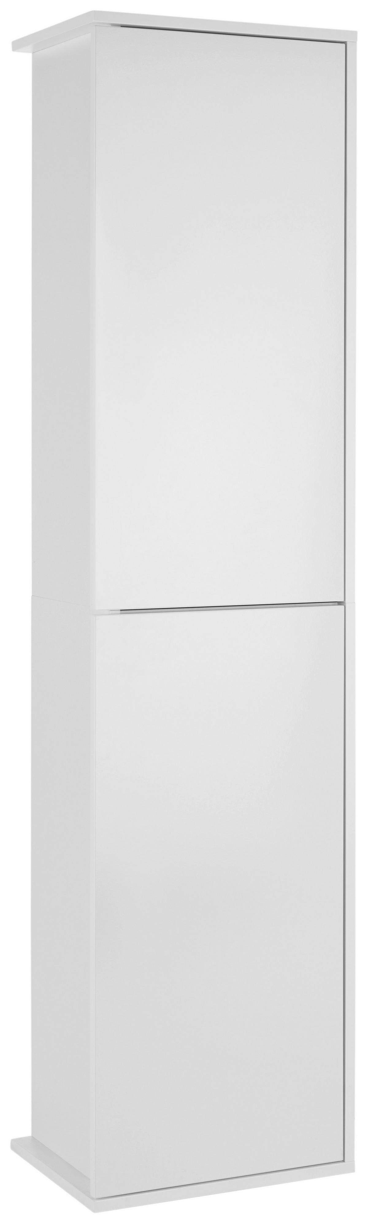 Hochschrank in Weiß - Weiß Hochglanz, MODERN, Glas/Holzwerkstoff (41,2/165,2/32cm) - Mömax