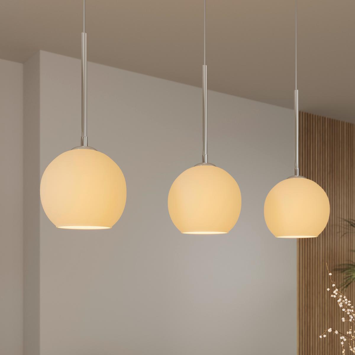 LAMPA WISZĄCA LEONIE *SBN* - opal, Basics, metal/szkło (110/20/150cm) - Novel