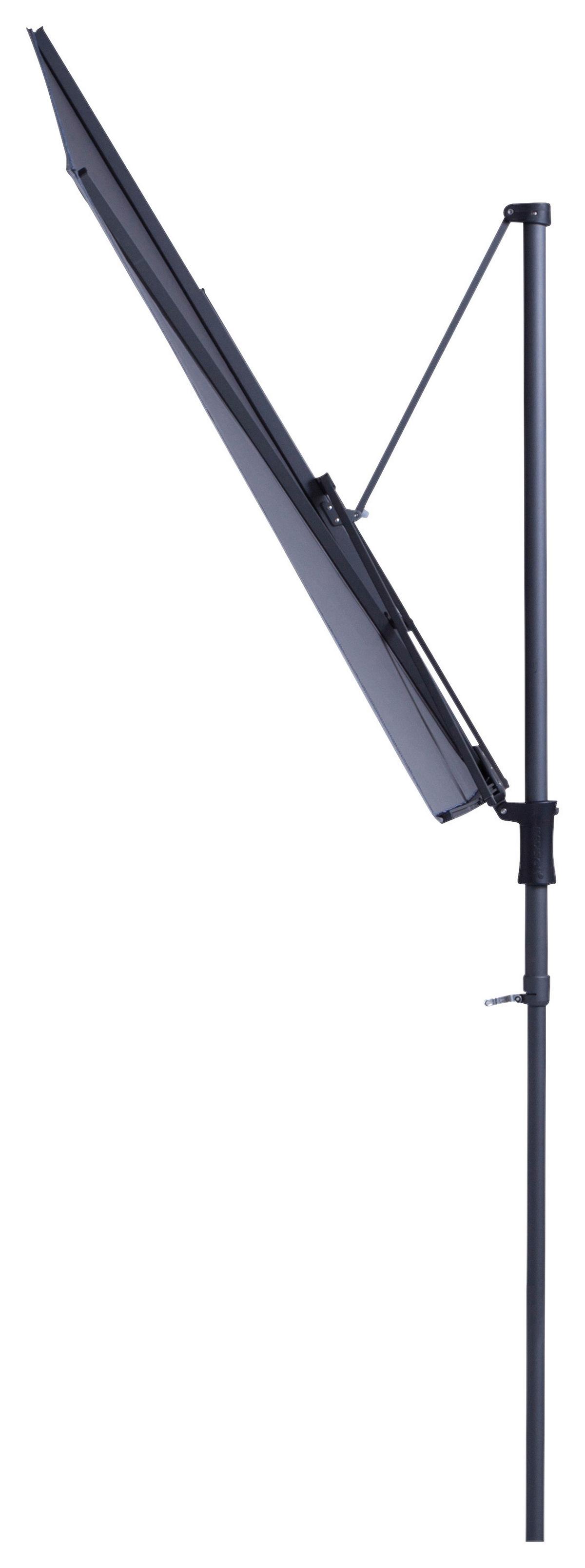 PARASOL PRZECIWSŁONECZNY SUN WAVE - czarny/szary, Basics, metal/tkanina (270/150cm)