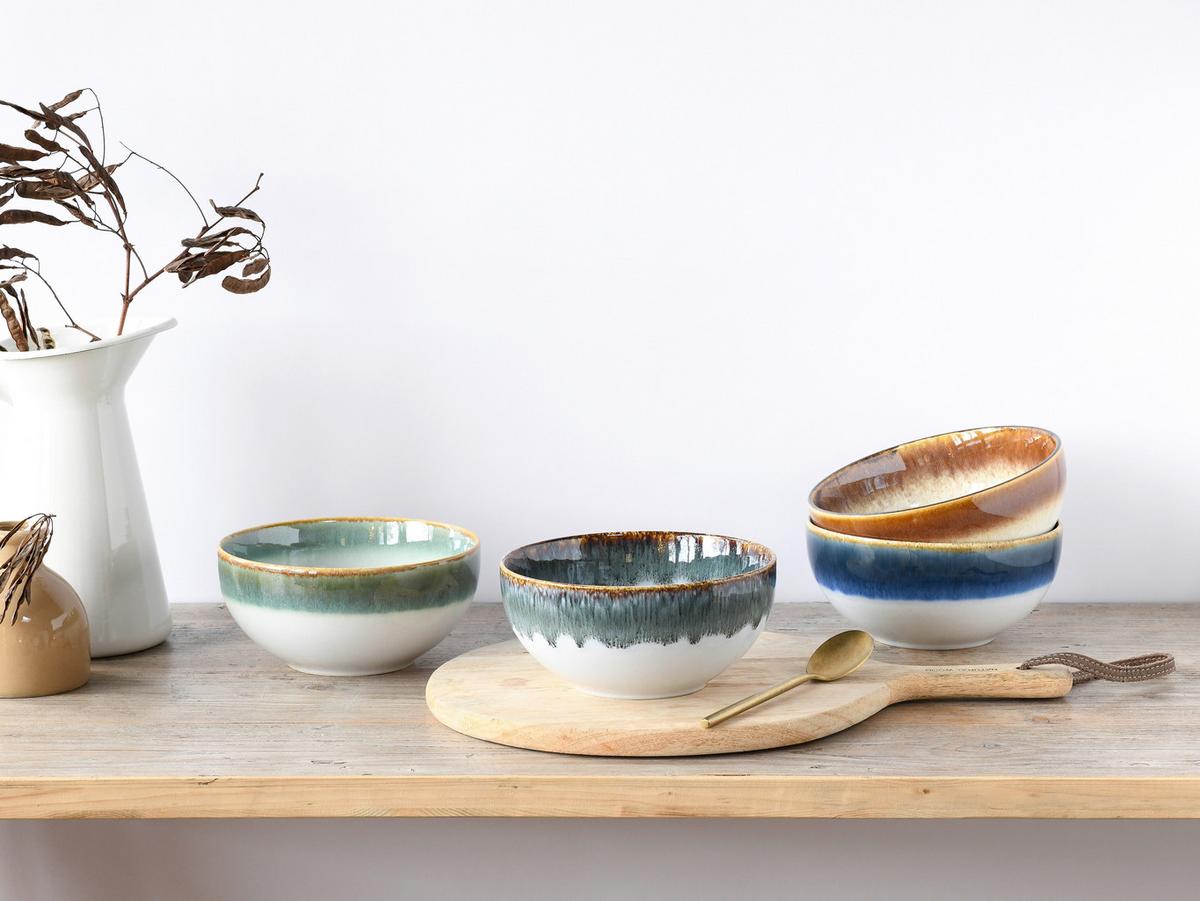 Set Posod Cascade Bunt, 4-Delni - modra/siva, Basics, keramika (17,5cm) - Creatable