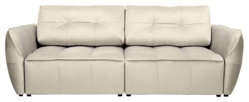 Canapea extensibila BOMBEI - bej/gri, Modern, lemn/textil (243/94/125cm) - Premium Living