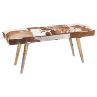 Klop Brez Naslona Wl5.103 - bela/rjava, Natur, les/krzno (120/52/40cm) - MID.YOU