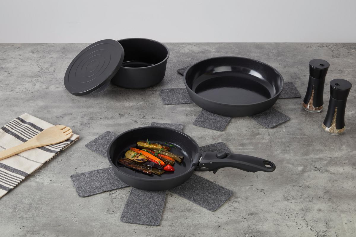 Set Lonaca Za Kuhanje Space - crna, Konvencionalno, metal/plastika (18,20,26cm) - Mömax