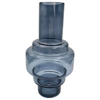 Vază Val cca. 18x34 cm - albastru închis, Modern, sticlă (18/34cm) - Mömax